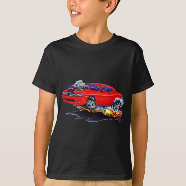 2008-10 Challenger Red Car T-Shirt (Front)