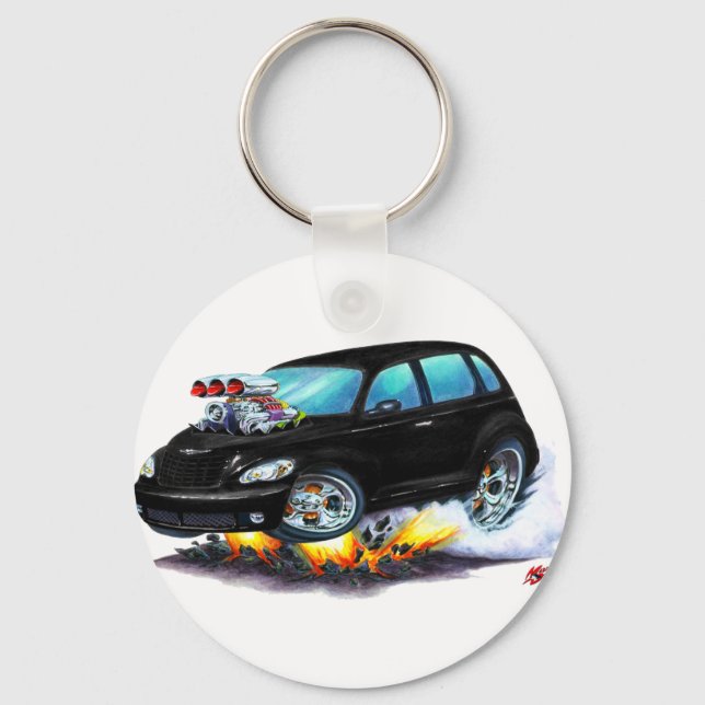 2008-10 PT Cruiser Black Car Key Ring (Front)