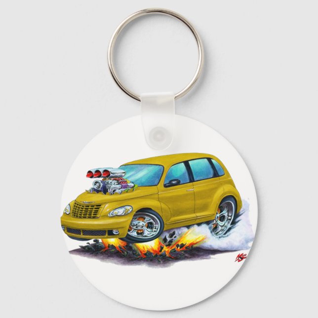 2008-10 PT Cruiser Gold Car Key Ring (Front)