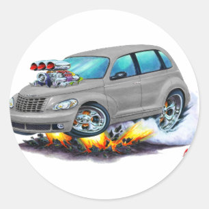 2008-10 PT Cruiser Grey Car Classic Round Sticker