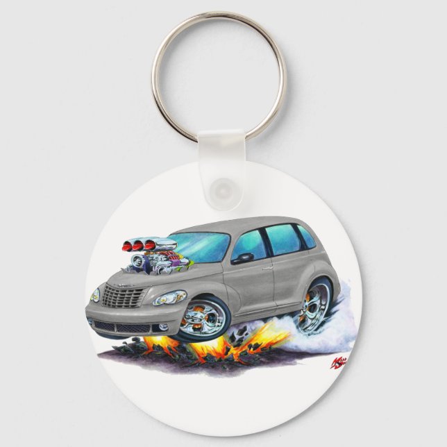 2008-10 PT Cruiser Grey Car Key Ring (Front)