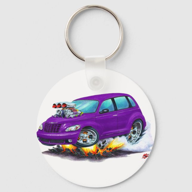 2008-10 PT Cruiser Purple Car Key Ring (Front)