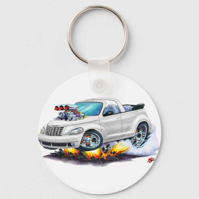 2008-10 PT Cruiser White Convertible Key Ring (Front)