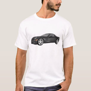 2008 Corvette: Sports Car: Black Finish T-Shirt