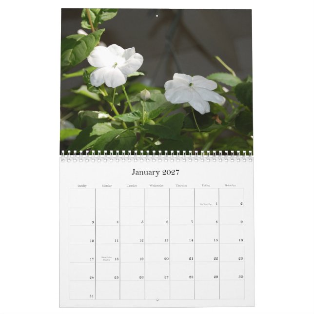 2008 Flowers Photo Calendar (Jan 2027)