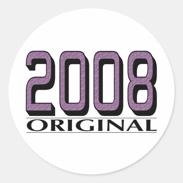 2008 Original Classic Round Sticker (Front)