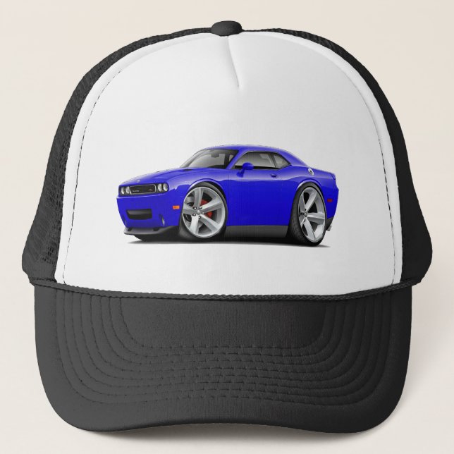 2009-11 Challenger RT Blue Car Trucker Hat (Front)