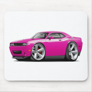 2009-11 Challenger RT Fuschia-White Car Mouse Pad