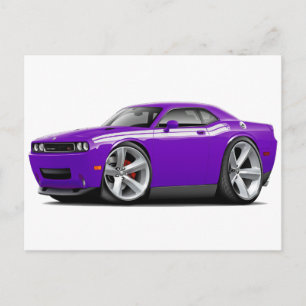 2009-11 Challenger RT Purple-White Car Postcard