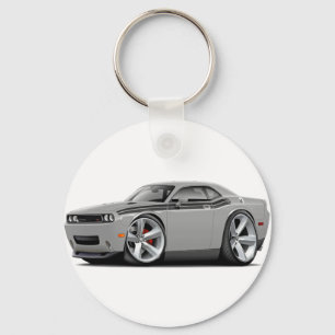 2009-11 Challenger RT Silver-Black Car Key Ring