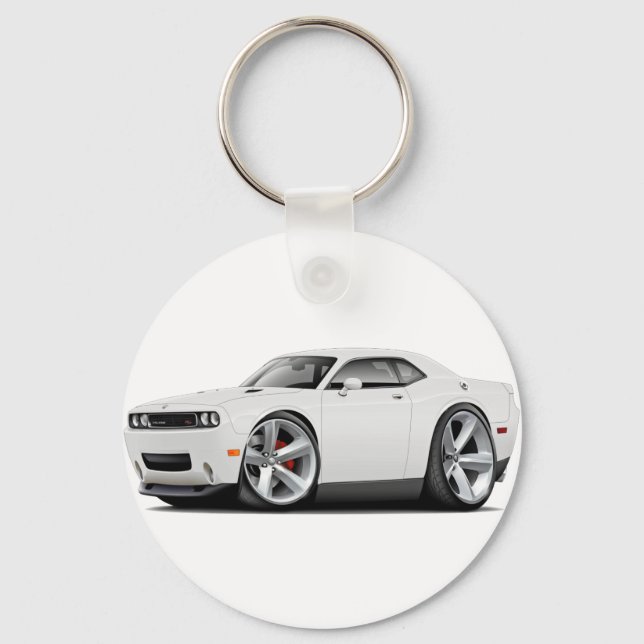 2009-11 Challenger RT White Car Key Ring (Front)