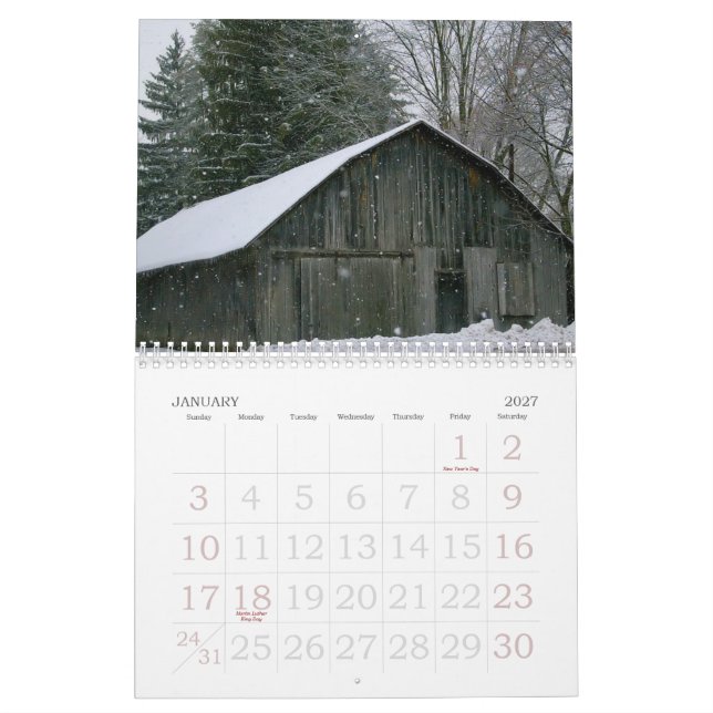 2009 -Barns of Central Pennsylvania Calendar (Jan 2027)