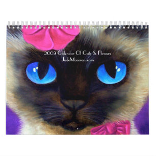 2009 Calendar Cats & Flowers Paint... - Customised