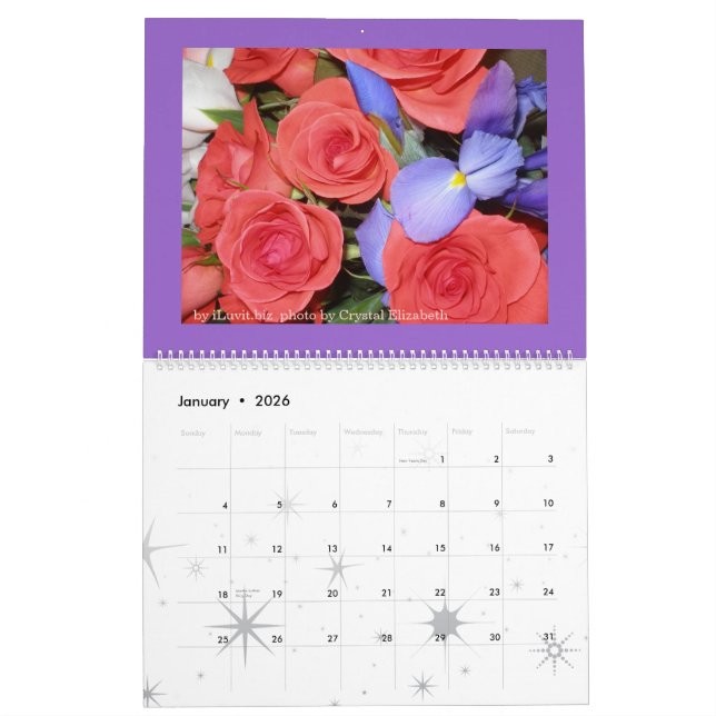 2009 Calendar - Say it with Flowers - Customised (Jan 2026)