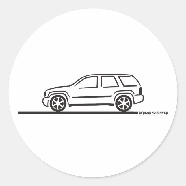 2009 Chevy Trailblazer SS Classic Round Sticker (Front)