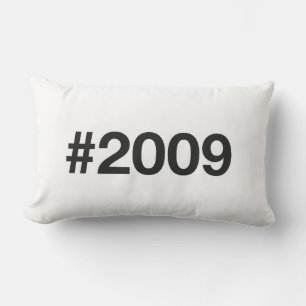 2009 Hashtag 16 Birthday Anniversary Lumbar Cushion