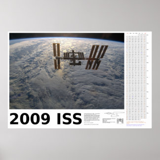 2009 International Space Station Calendar Poster