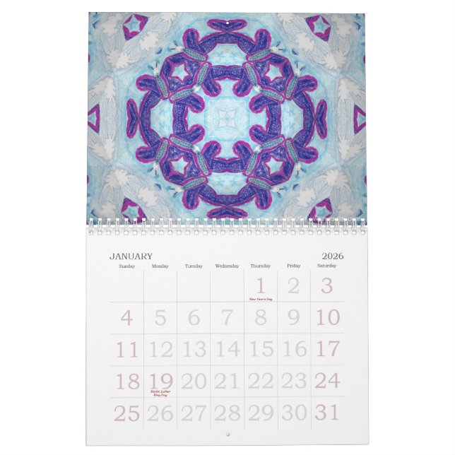 2009 Kaleidoscope Calendar (Jan 2026)