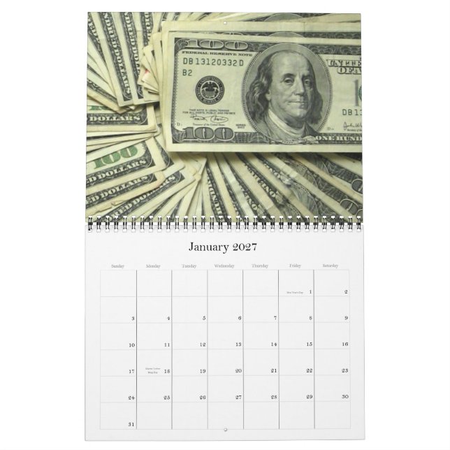 2009 Money Time Calendar (Jan 2027)