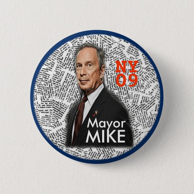 2009 NY Mayor MIKE pin (Front)