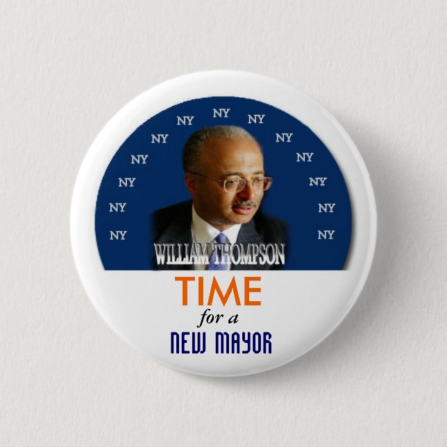 2009 NY Mayor William Thompson pin (Front)