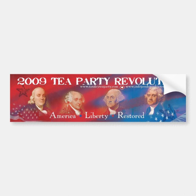 2009 Tea Party Revolution Bumper Sticker (Front)