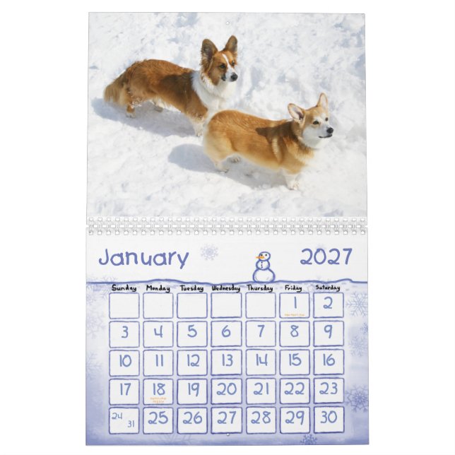 2009 Welsh Corgi Calendar (Jan 2027)