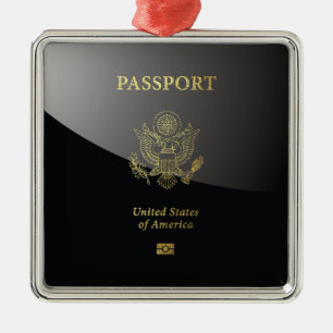 [200] American Passport Cover Metal Ornament