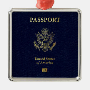 [200] American Passport Cover Metal Ornament