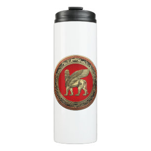 [200] Assyrian Winged Lion - Gold Lamassu Thermal Tumbler