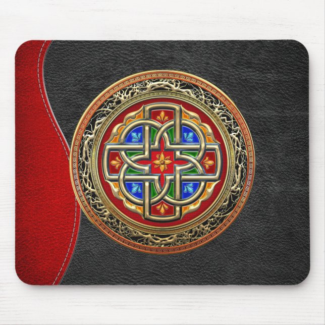 [200] Celtic Cross [Gold+Enamel] Mouse Pad (Front)