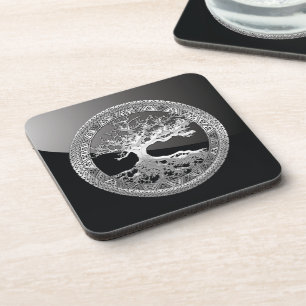 [200] Celtic Tree of Life [Silver] Coaster