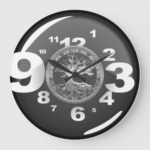 [200] Celtic Tree of Life [Silver] Large Clock