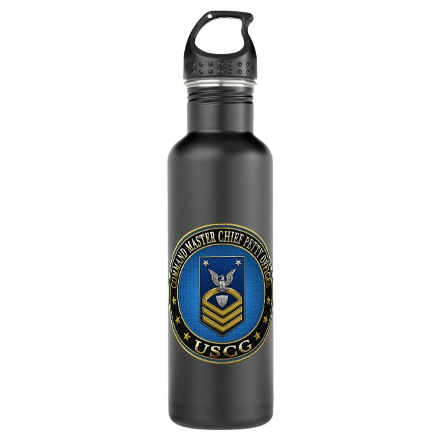 [200] CG: Command Master Chief Petty Officer (CMC) 710 Ml Water Bottle (Front)
