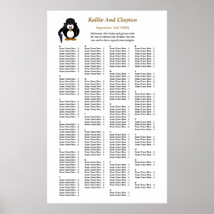 200 Funny Penguin Greeter Wedding Seating Chart