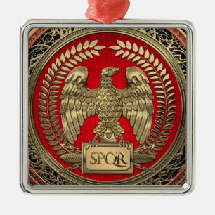 [200] Gold Roman Imperial Eagle Metal Ornament