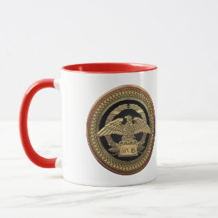 [200] Gold Roman Imperial Eagle on Gold Medallion Mug