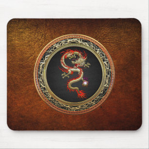 [200] Golden Chinese Dragon Fucanglong Mouse Pad