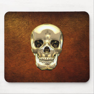 [200] Golden Human Skull Mouse Pad