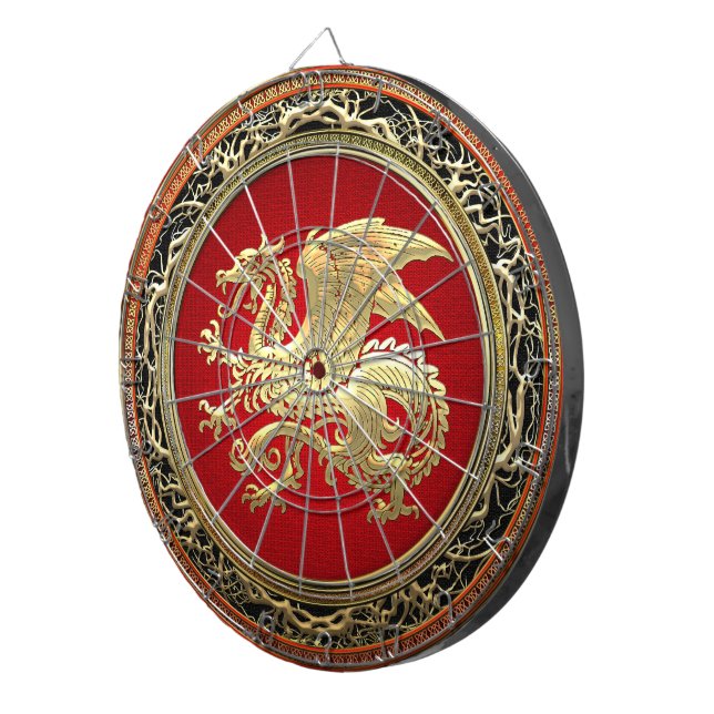 [200] Icelandic Dragon, Landvættir [Gold] Dartboard (Front Right)
