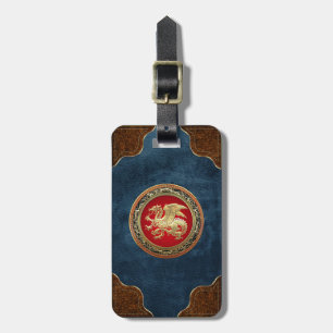 [200] Icelandic Dragon, Landvættir [Gold] Luggage Tag
