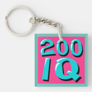 200 IQ gaming emoji Key Ring