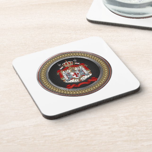 [200] Knights Templar Coat of Arms Coaster (Left Side)