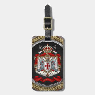 [200] Knights Templar Coat of Arms Luggage Tag