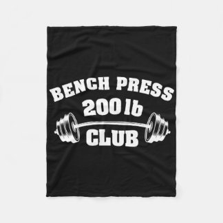 200 Lbs Pound Bench Press Club Gym Weightlifting P Fleece Blanket