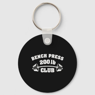 200 Lbs Pound Bench Press Club Gym Weightlifting P Key Ring