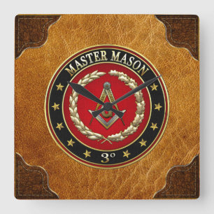 [200] Master Mason, 3rd Degree [Special Edition] Square Wall Clock