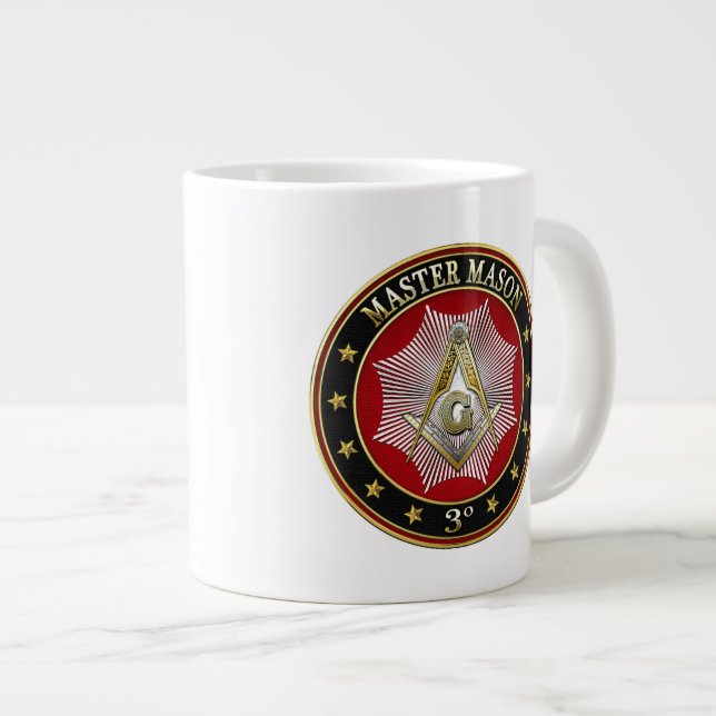 [200] Master Mason - 3rd Degree Square & Compasses Large Coffee Mug (Front Right)