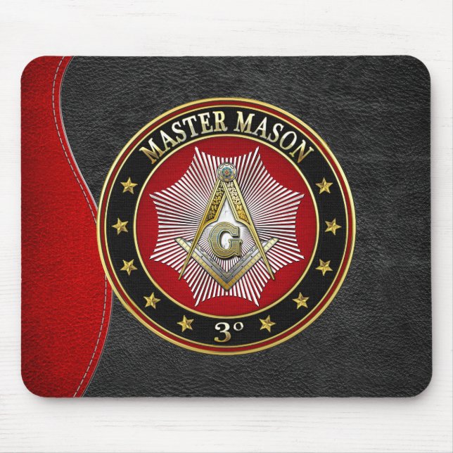 [200] Master Mason - 3rd Degree Square & Compasses Mouse Pad (Front)