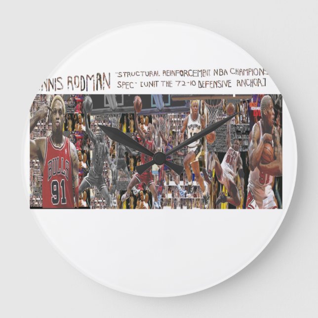 200 Portraits of Dennis Rodman Wall Clock (Front)